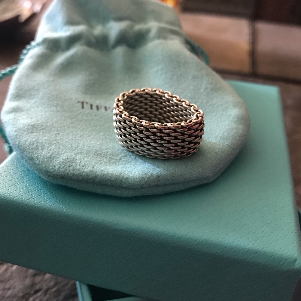 Tiffany & Co Somerset Mesh Ring Size 6